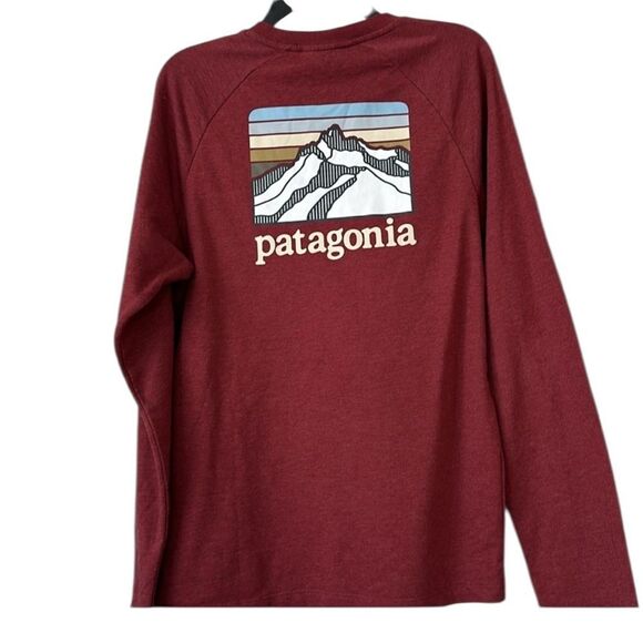 Patagonia Men's Burgundy Crewneck Ling Sleeve Shirt, Size M - Picture 9 of 12
